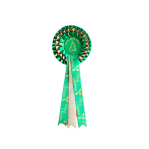 Pack of 5 Christmas 3 tier rosettes with free printing