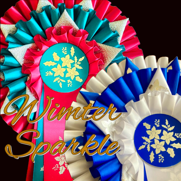 Winter Sparkle designer rosettes